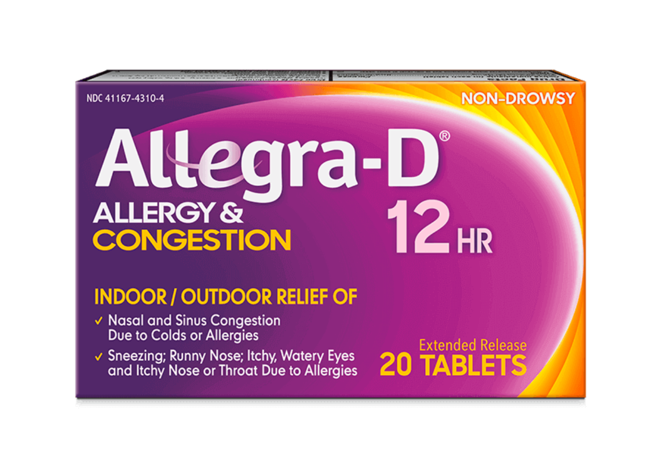 Front of Allegra-D® 12 Hour Tablets Pack
