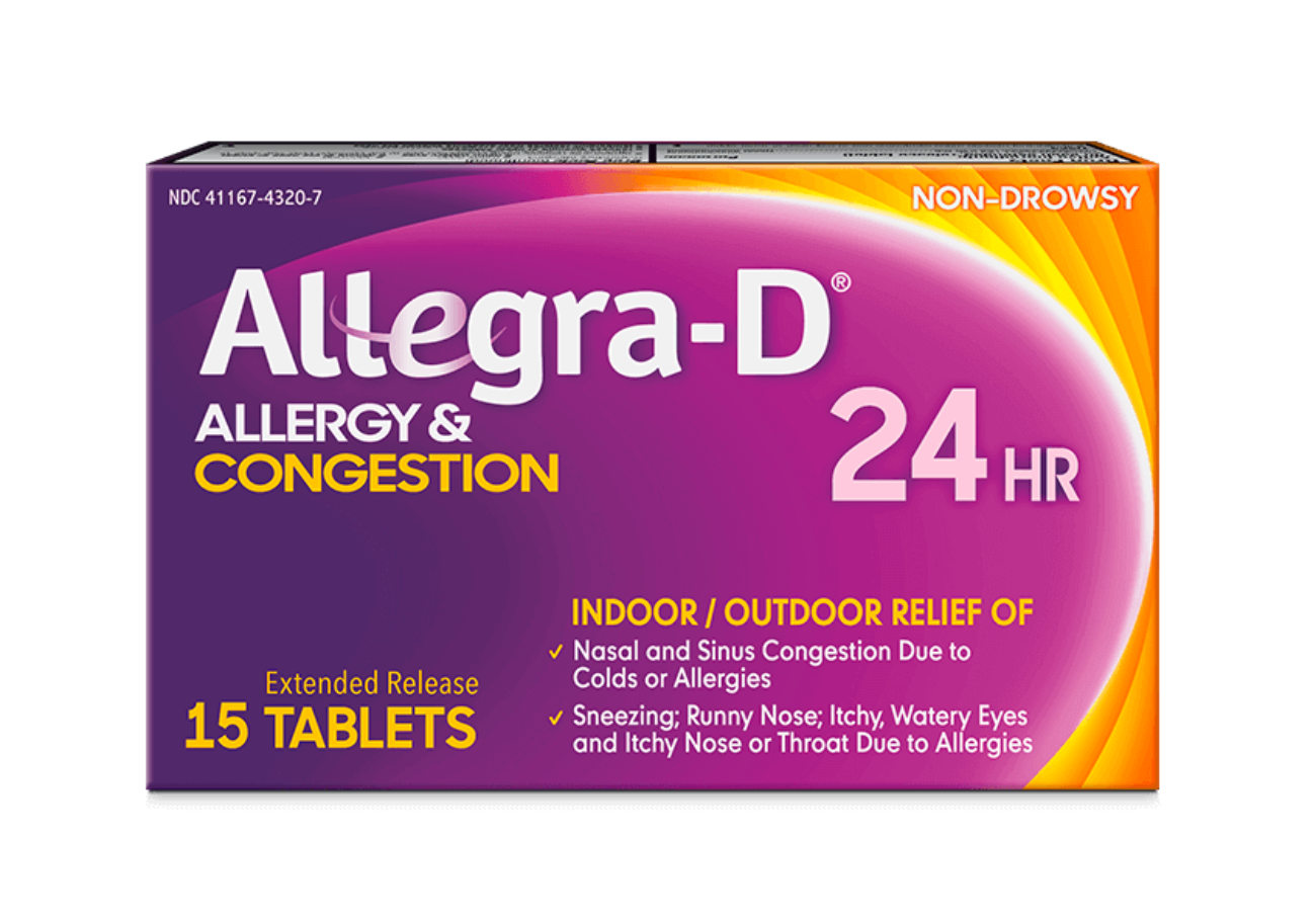 Front of Allegra-D® 24 Hour Tablets Pack
