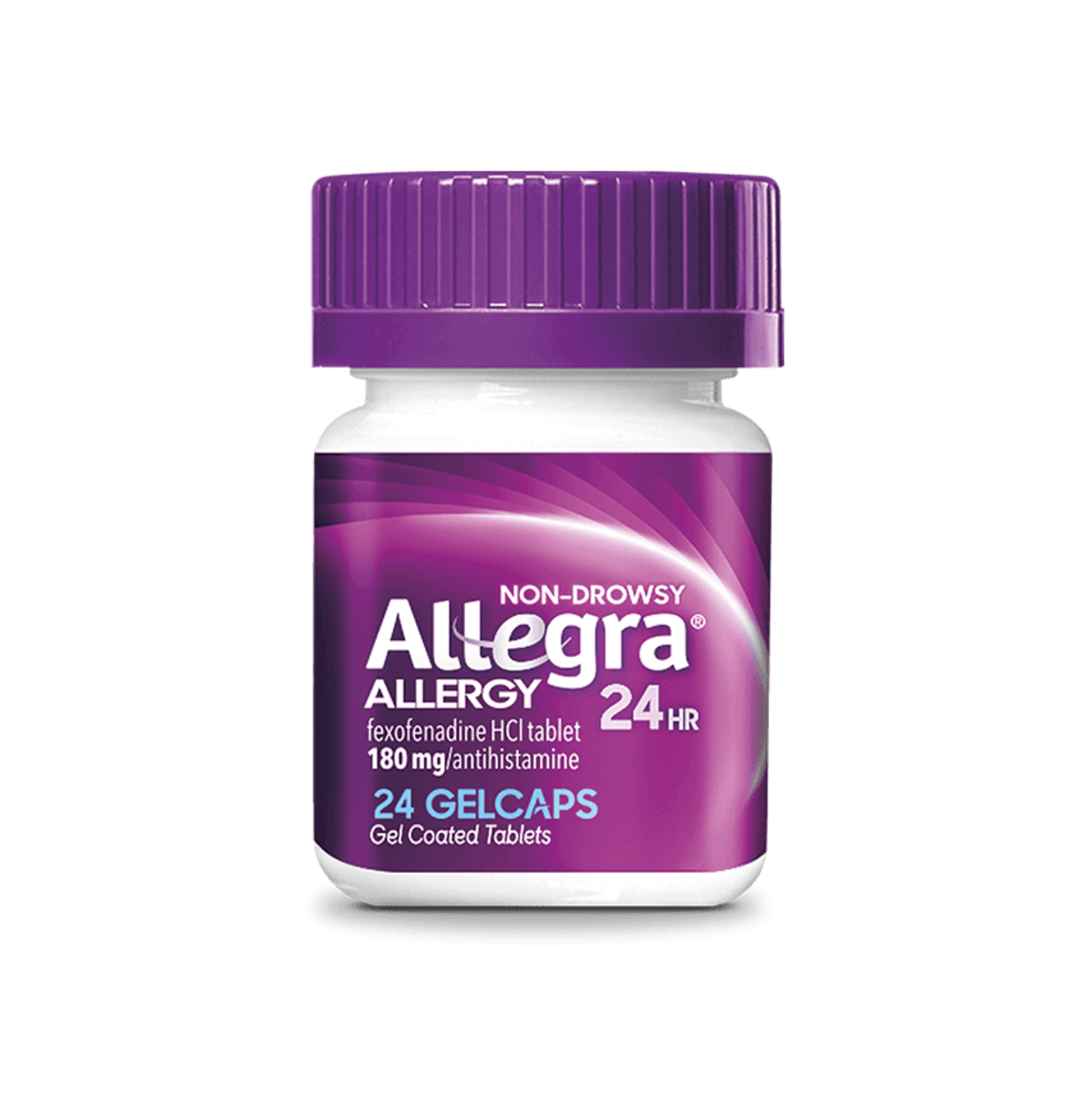 Front of Allegra® 24 Hour Gelcaps Bottle