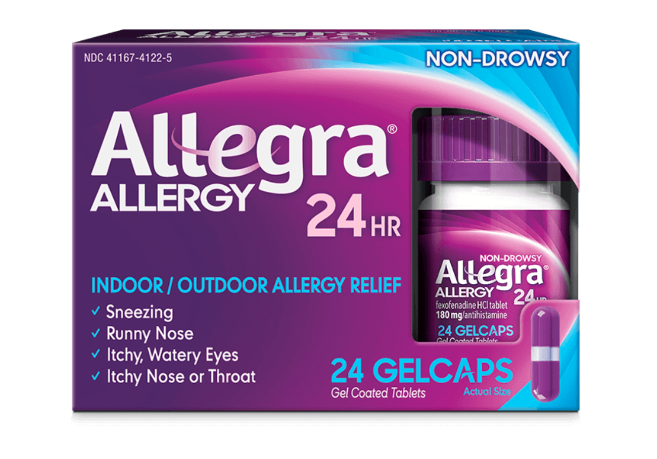 Front of Allegra® 24 Hour Gelcaps Pack