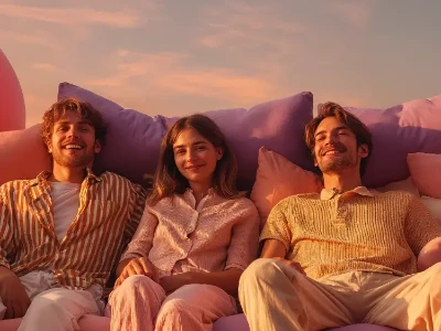 Mulher sentada no sofá com filho