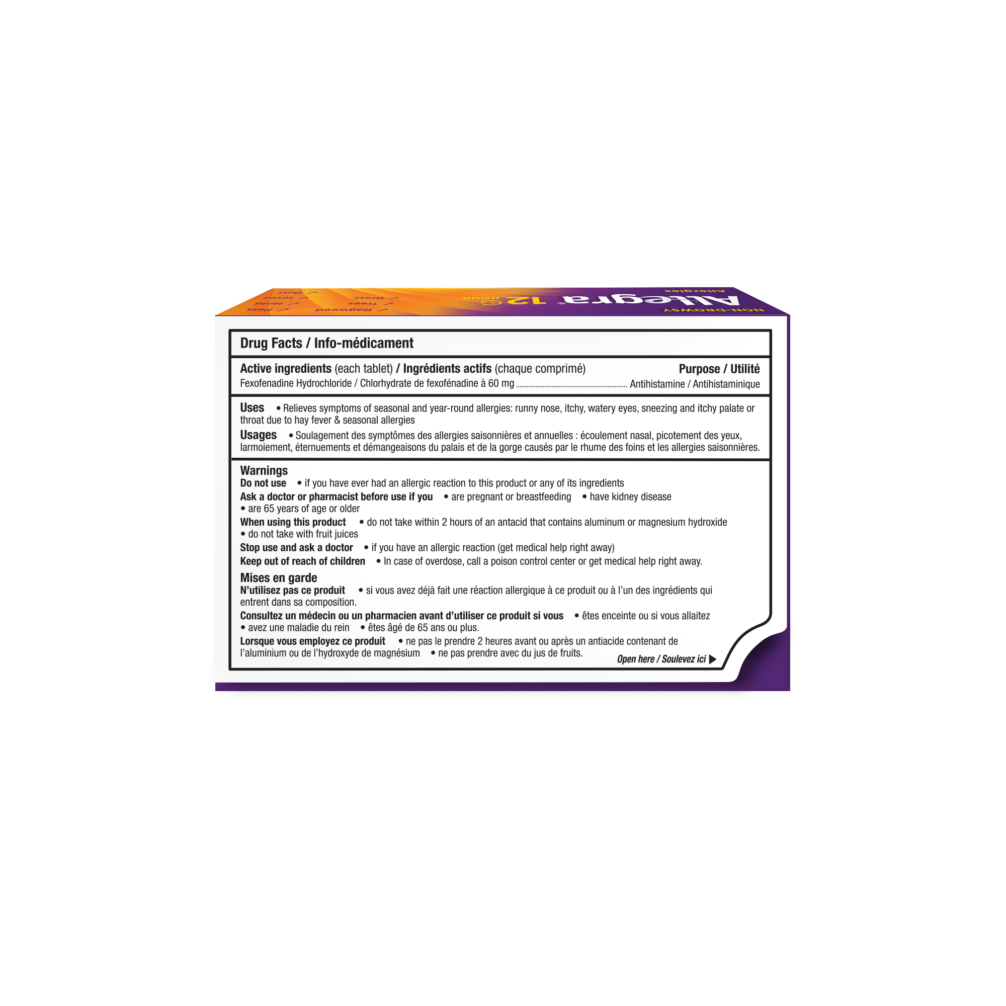 Photo de produit Allegra® 12 heures