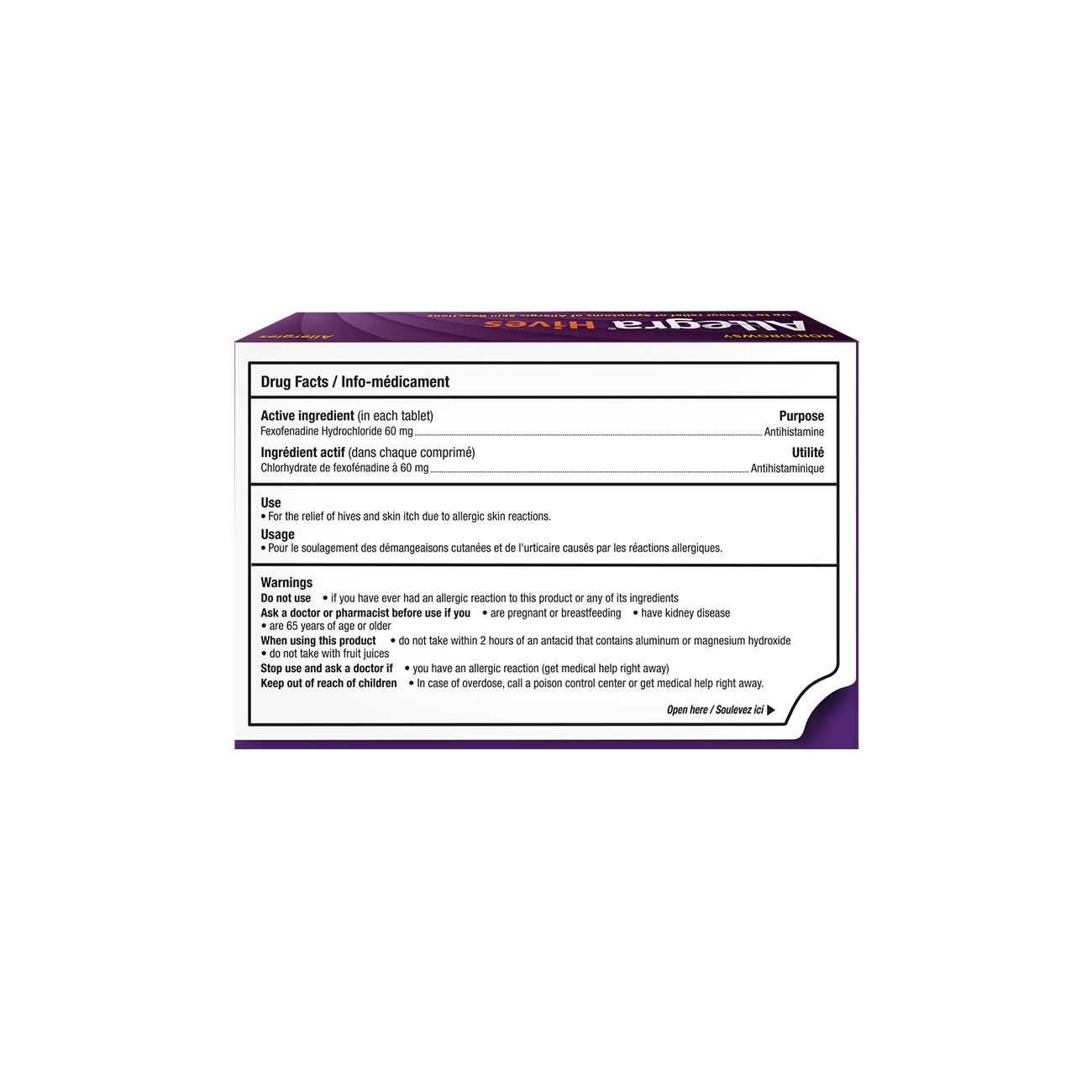 Allegra® Hives packshot